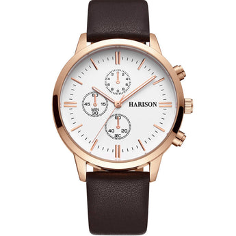 Harison Ezra GH025-BWBR 40mm Watch with Decorative Sub-Dials
