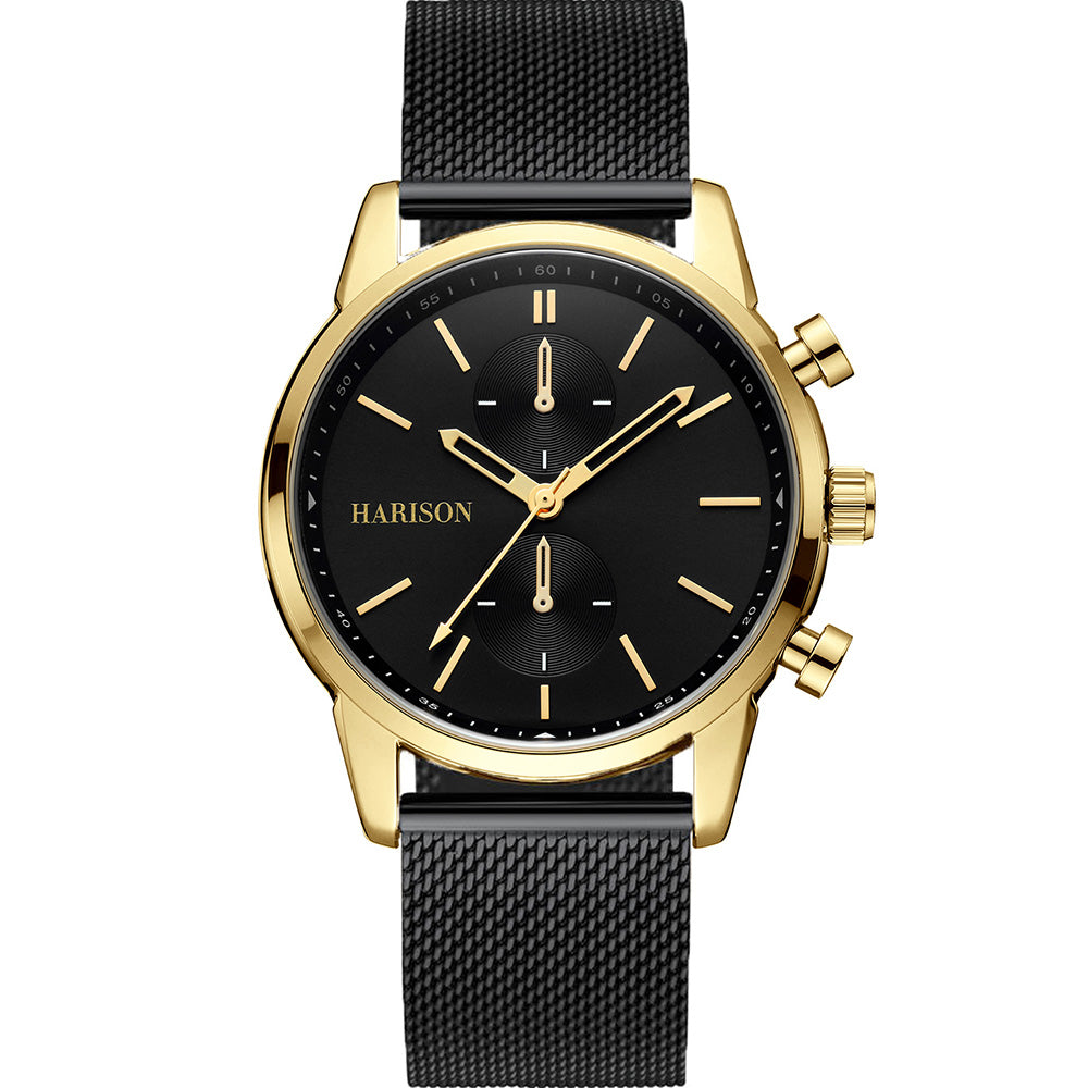 Harison Black & Gold Watch