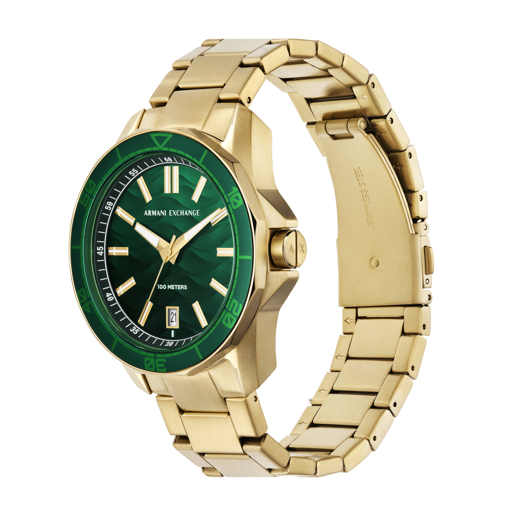 Armani exchange deals watch gold mens