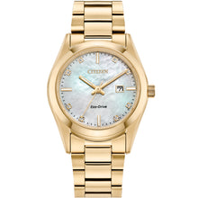 Load image into Gallery viewer, Citizen Eco-Drive EW2702-59D Mother of Pearl Gold Tone Ladies Watch