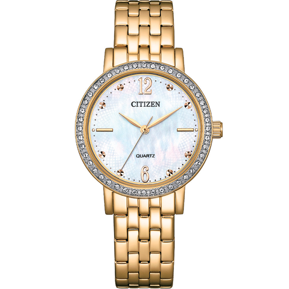Citizen EL3103-57D Mother of Pearl Gold Tone Quartz Ladies Watch