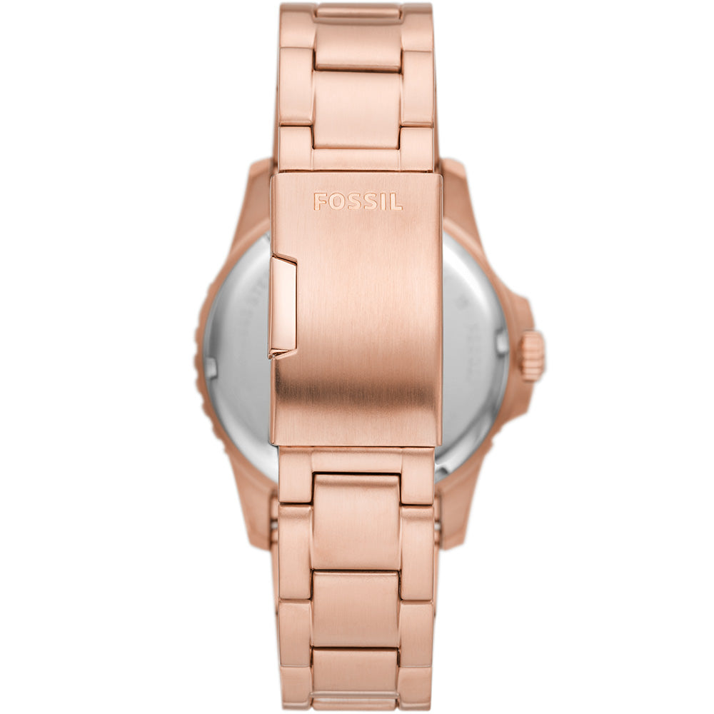 Fossil Blue FS6027 Rose Gold Tone Mens Watch