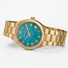 Load image into Gallery viewer, Michael Kors MK7460 Lennox Turquoise Gold Ladies Watch