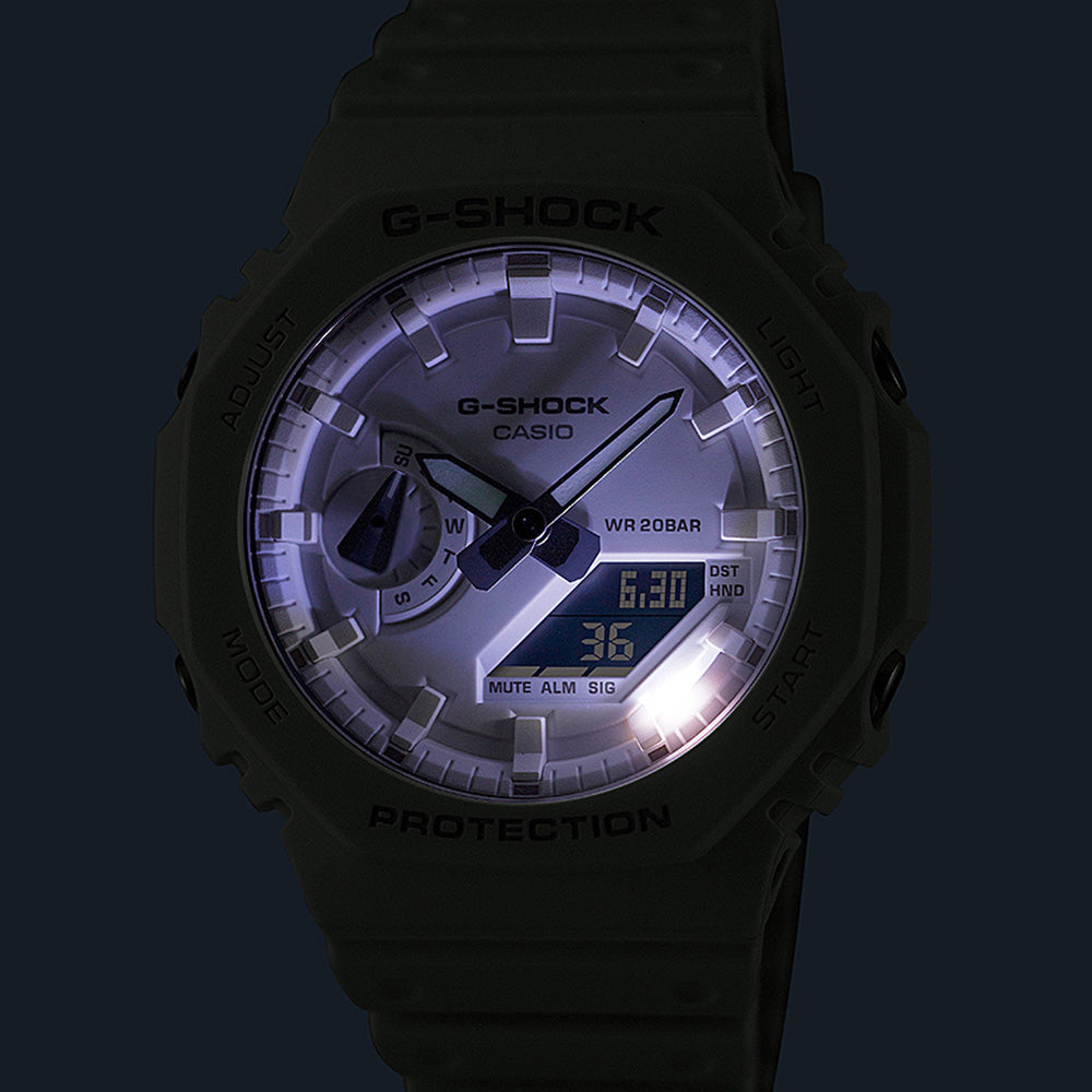 G-Shock GA2100-7A7 One-Tone Gradation White Watch