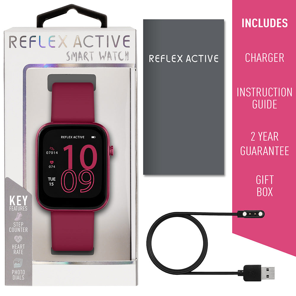 Reflex Active RA12-2158 Series 12 Berry Smart Watch