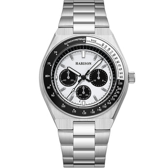 Harison Santos XS574-SBW Stainless Steel Watch with Decorative Sub Dials