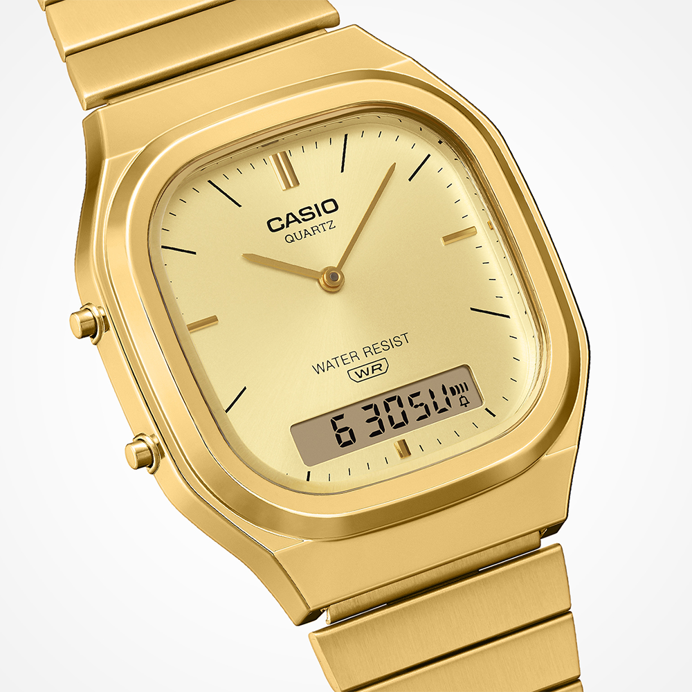 Casio AQ240EG-9A Duo Watch Gold