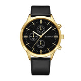 Harison Ezra GH025-YBB 40mm Black Leather Watch