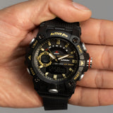 Active Pro Digital 8040 Black and Gold Sports Watch
