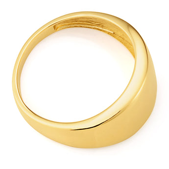 9ct Yellow Gold High Polish Wide Band Tapered Ring