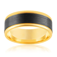 Load image into Gallery viewer, Zirconium and 9ct Yellow Gold 8mm