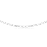 Sterling Silver Curb 150 Gauge 55cm Chain