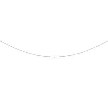 Sterling Silver 35 Gauge 45cm Ball Station Snake Chain