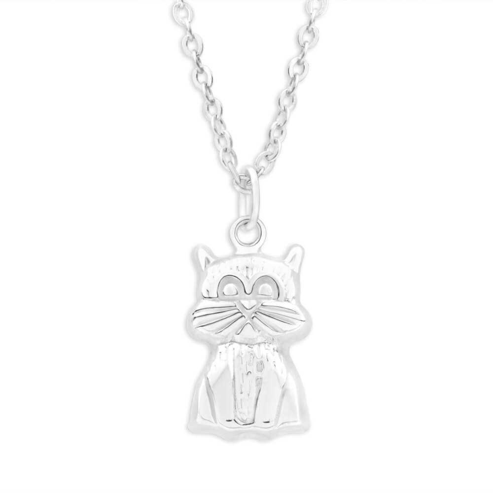 Sterling Silver Sitting Cat Pendant