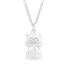 Load image into Gallery viewer, Sterling Silver Sitting Cat Pendant
