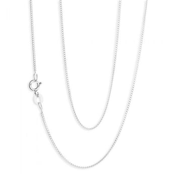 Sterling Silver 30 Gauge Curb Chain in 45cm