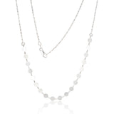 Sterling Silver Fancy Mini Discs Necklace 45cm