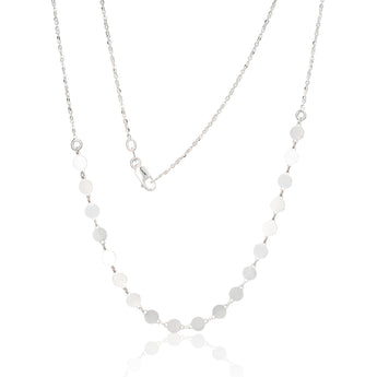 Sterling Silver Fancy Mini Discs Necklace 45cm