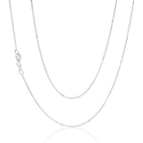 Sterling Silver Fancy Curb and Singapore link chain 45cm