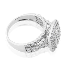 Load image into Gallery viewer, Sterling Silver 1 Carat Cushion Shape Cluster Diamond Ring