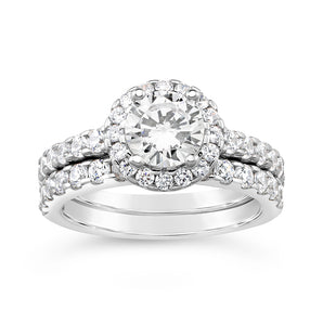 Sterling Silver Zirconia 2 Ring Set