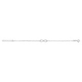 Sterling Silver 18.5cm Infinity Bracelet