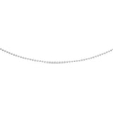 Sterling Silver 42+3cm Dicut Bead Chain