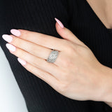 1/5 Carat Diamond Ring with 25 Brilliant Diamonds in Sterling Silver