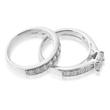 1/2 Carat Diamond 2-Ring Bridal Set in Sterling Silver