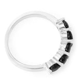Sterling Silver Natural Enhanced Sapphire Ring