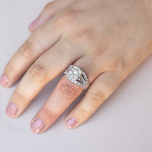 Load image into Gallery viewer, Silver 1/2 Carat Diamond Dress Ring with 37 Diamonds