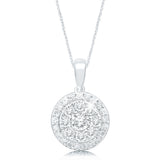 Silver 1/2 Carat Pendant with 32 Brilliant Diamonds