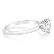 Load image into Gallery viewer, Sterling Silver 6 Claw 6mm Zirconia Solitaire Ring