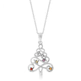 Sterling Silver Multi Stone Pendant