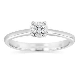 Luminesce Lab Grown Diamond Love Heart Ring in Sterling Silver