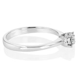 Luminesce Laboratory Grown Diamond 5-9 Point Silver Ring with love heart