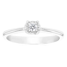 Load image into Gallery viewer, Luminesce Laboratory Grown Diamond 5-9 Point Silver Ring with love heart