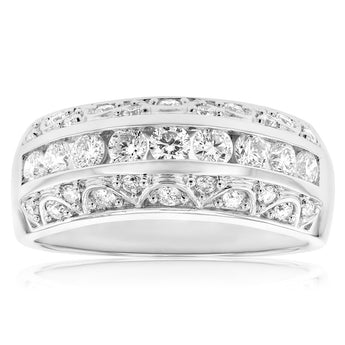 Luminesce Lab Grown 1 Carat Diamond Dress Ring in Sterling Silver