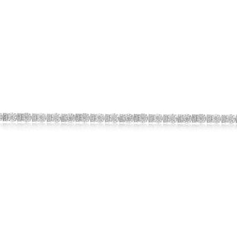 Sterling Silver 1/4 Carat Diamond Fancy 18cm Bracelet