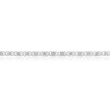 Sterling Silver 1/4 Carat Hugs and Kisses Diamond 18cm Bracelet