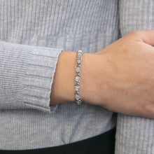Load image into Gallery viewer, Sterling Silver 1/4 Carat Hugs and Kisses Diamond 18cm Bracelet