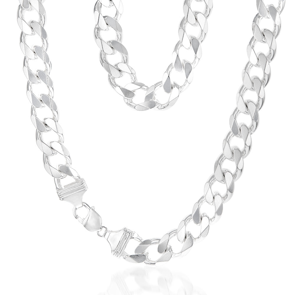 Sterling Silver Curb 400 Gauge 55cm Chain