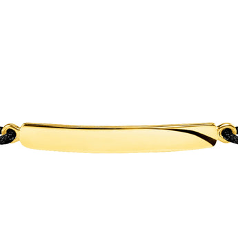 Thomas Sabo Engrav Gold Plated Sterling Silver Black With Plate 16-27cm Bracelet