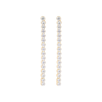 Bronzallure Gold Plated Sterling Silver CZ Drop Earrings