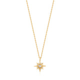 Ania Haie Gold Plated Sterling Silver Midnight Star Pendant On Chain