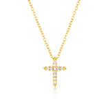 Georgini Rock Star Gold Plated Sterling Silver Cross Pendant On Chain