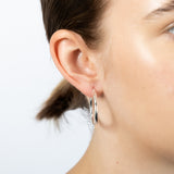 Sterling Silver Plain 30mm Hoop Earrings
