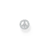 Thomas Sabo Sterling Silver Charm Club Peace CZ Stud Earring *1 Piece Only*