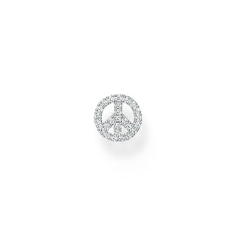 Thomas Sabo Sterling Silver Charm Club Peace CZ Stud Earring *1 Piece Only*