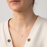 Sterling Silver Yellow Gold Plated Initail "L" Pendant On 45cm Chain